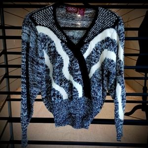 Ginenne Vintage 80's V-Neck Wrap Knit Sweater